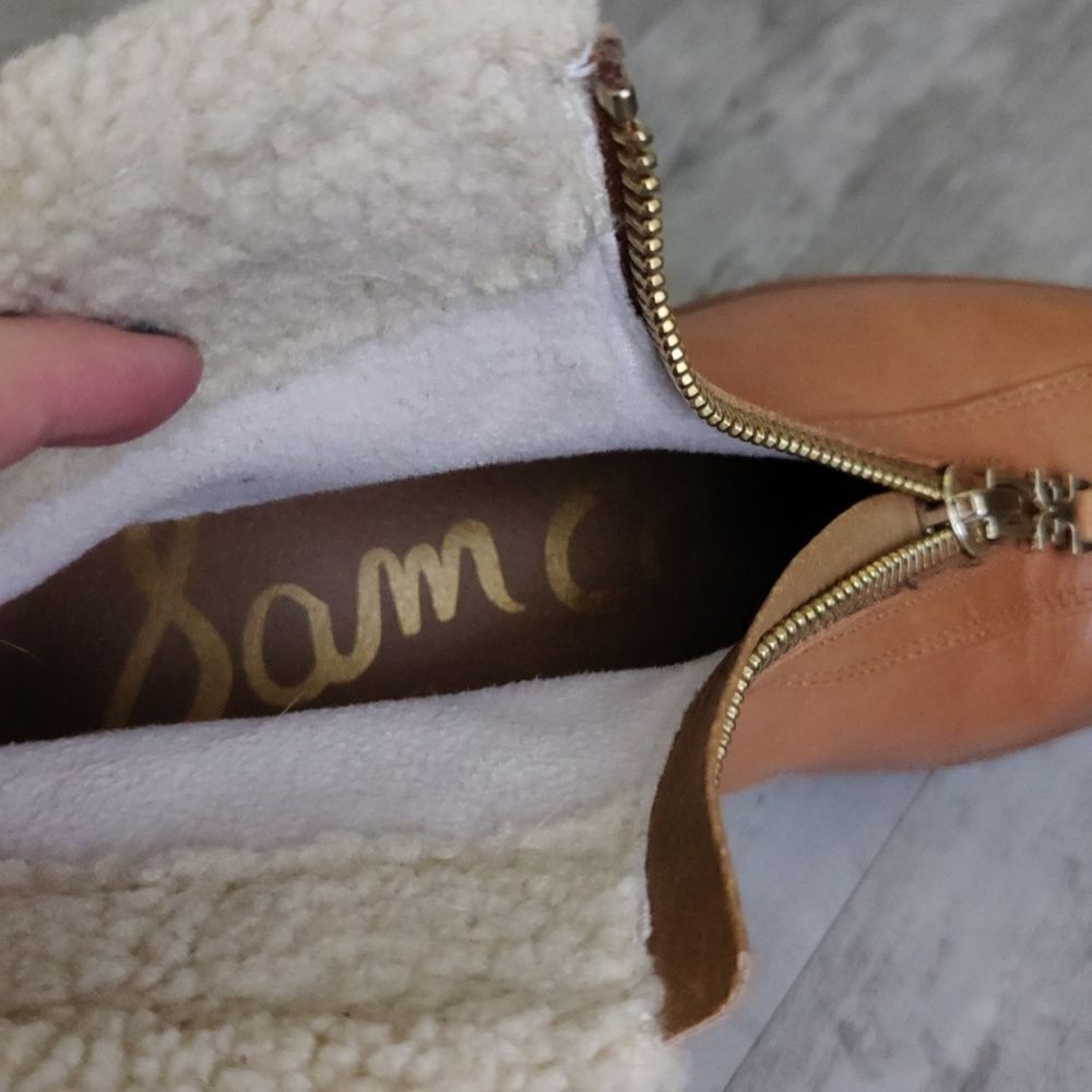 Sam Edelman Sherpa zip leather booties - Picture 5 of 8